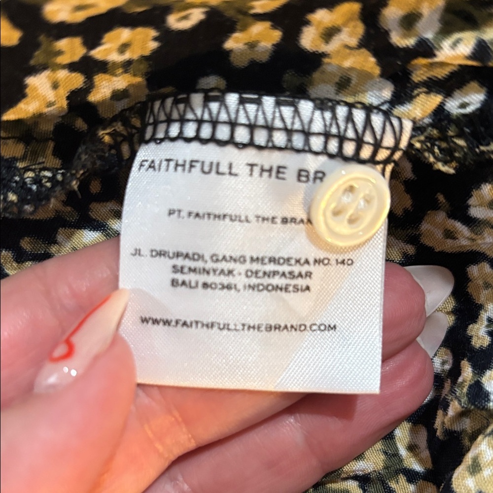 Faithfull the Brand Black Floral Midi Dress - Picture 6 of 7
